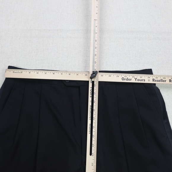 Stafford Tuxedo Suit Mens 48 Regular Black Wool Blend Formal Wear 2 Piece Set - Picture 12 of 16